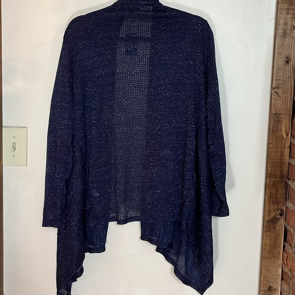 Lane Bryant Cardigan 18/20 Plus Open Front Lightweight Cardi Blue Sweater NWT - Picture 8 of 13
